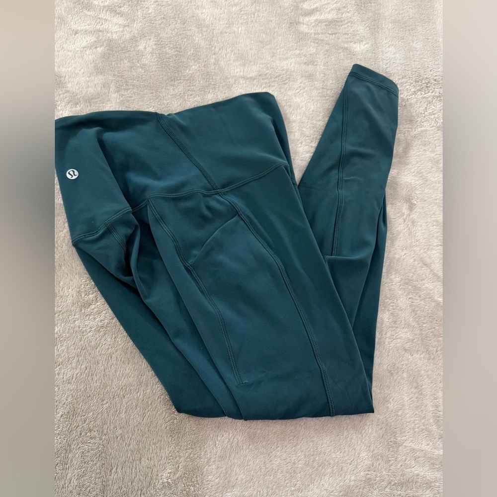 lululemon athletica Dark Green aligns with pocket sz6
